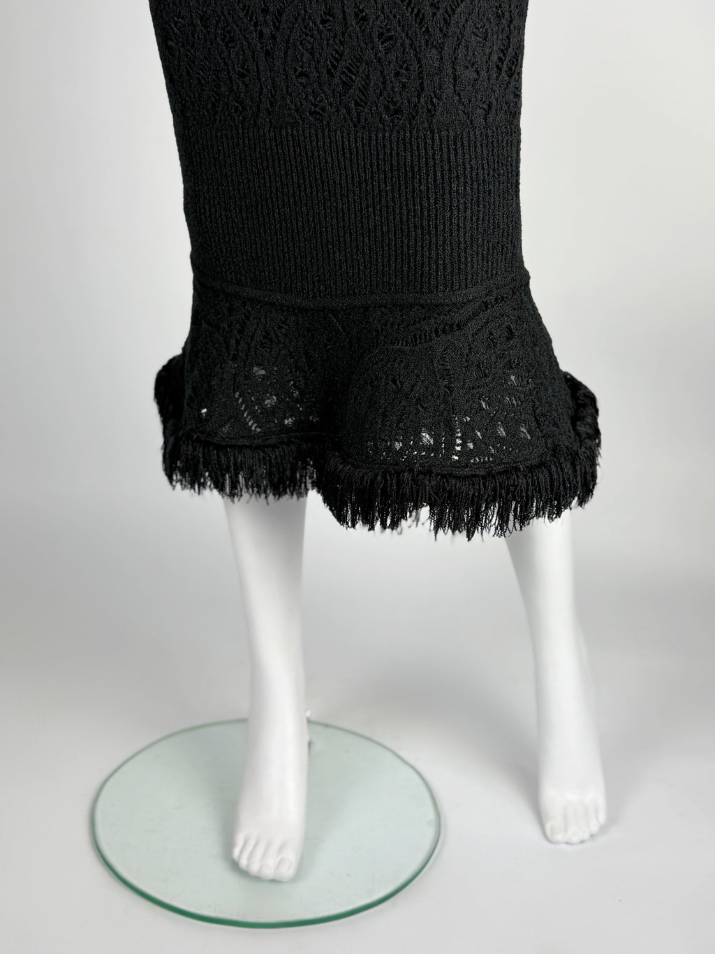 John Galliano Black Knit Skirt, FW 1998