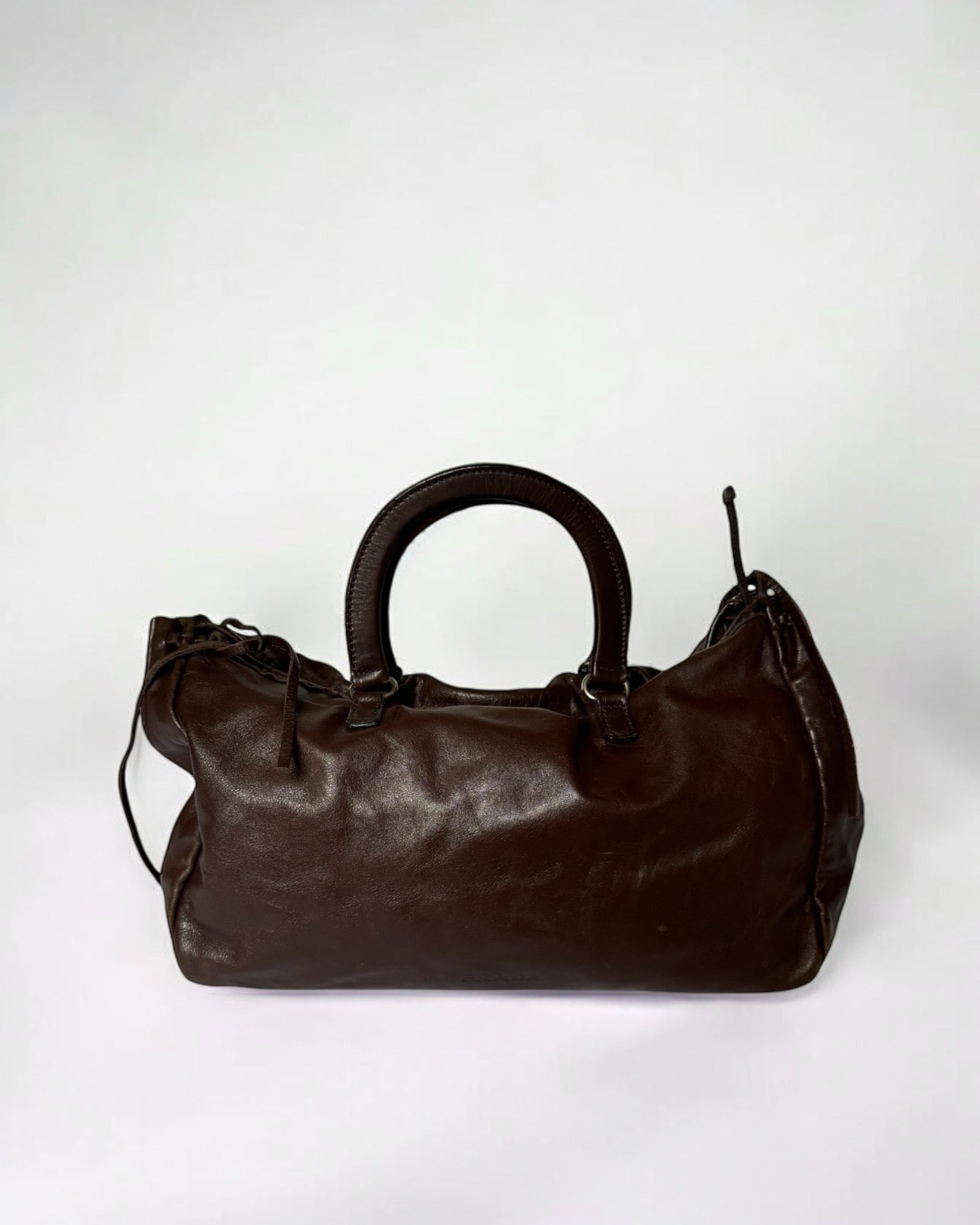 Prada Brown Nappa Leather Handbag, 2002