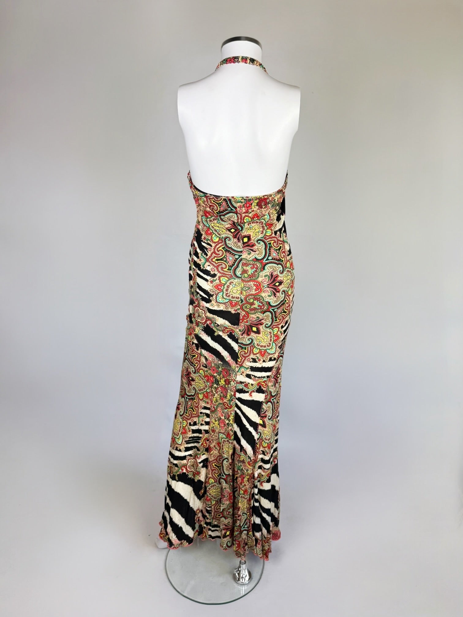 Roberto Cavalli Animal Patchwork Print Gown, c. 2000s