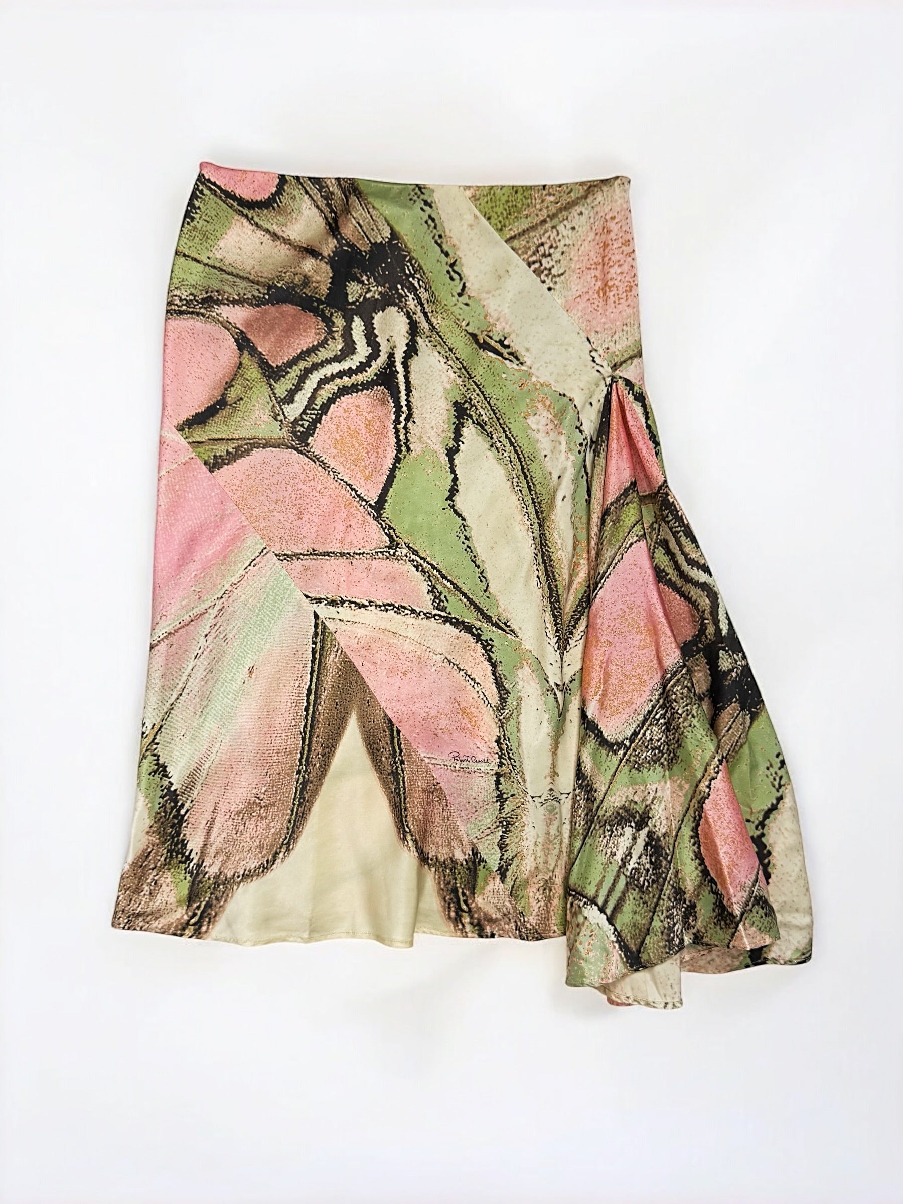 Roberto Cavalli Silk Abstract Skirt, 2004