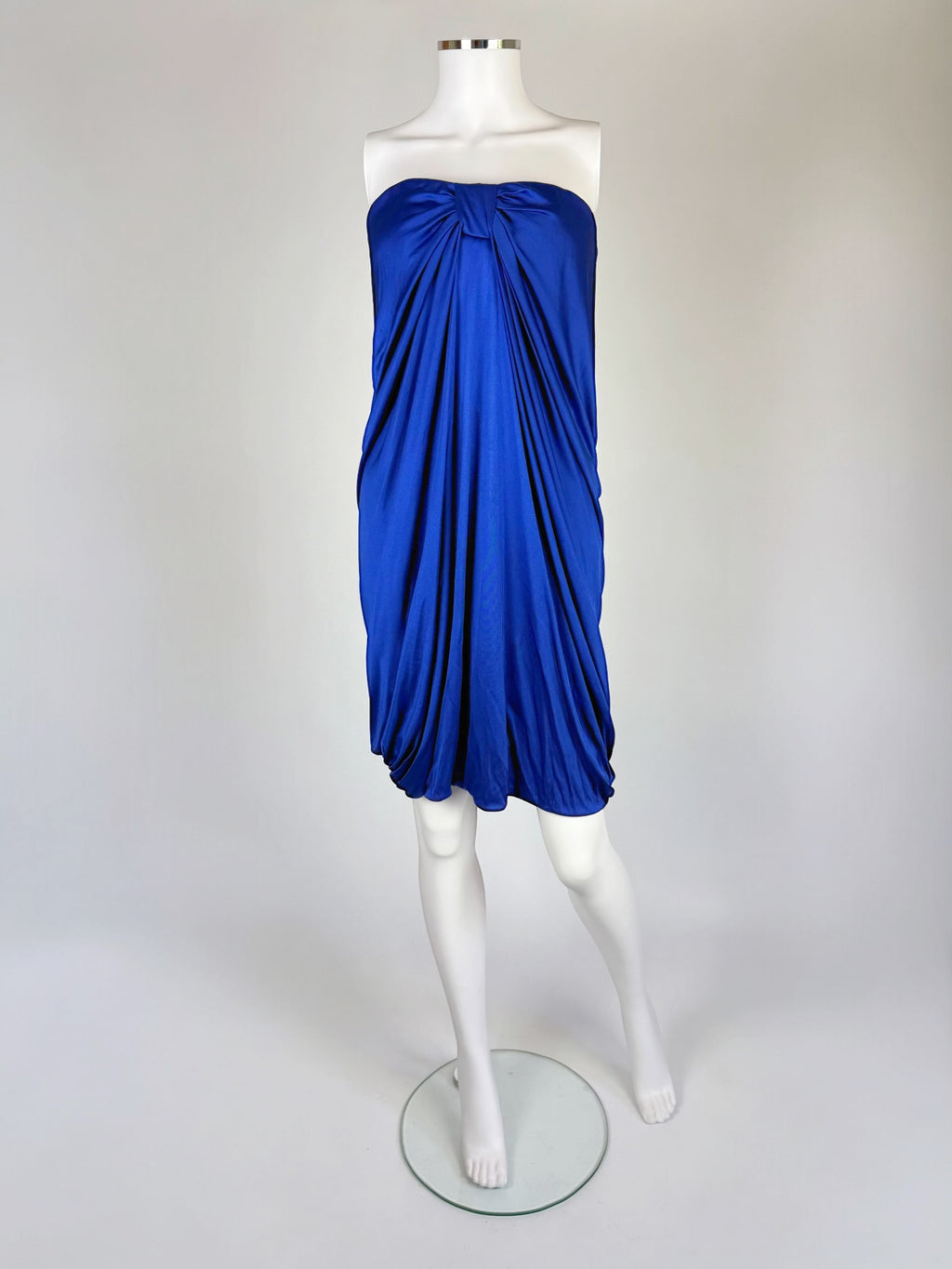 Elie Saab Silk Blue Strapless Dress, SS 2008