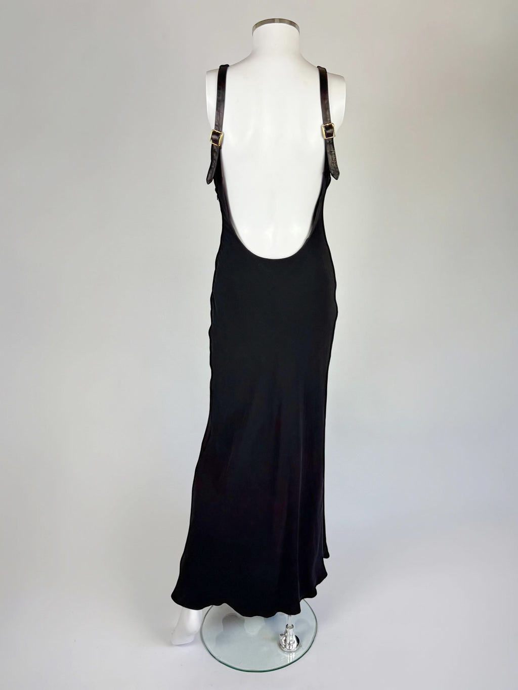 Ralph Lauren Silk Leather Strap Gown, FW 2001