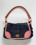 Miu Miu Denim and Pink Leather Mini Bag, c. 2000s