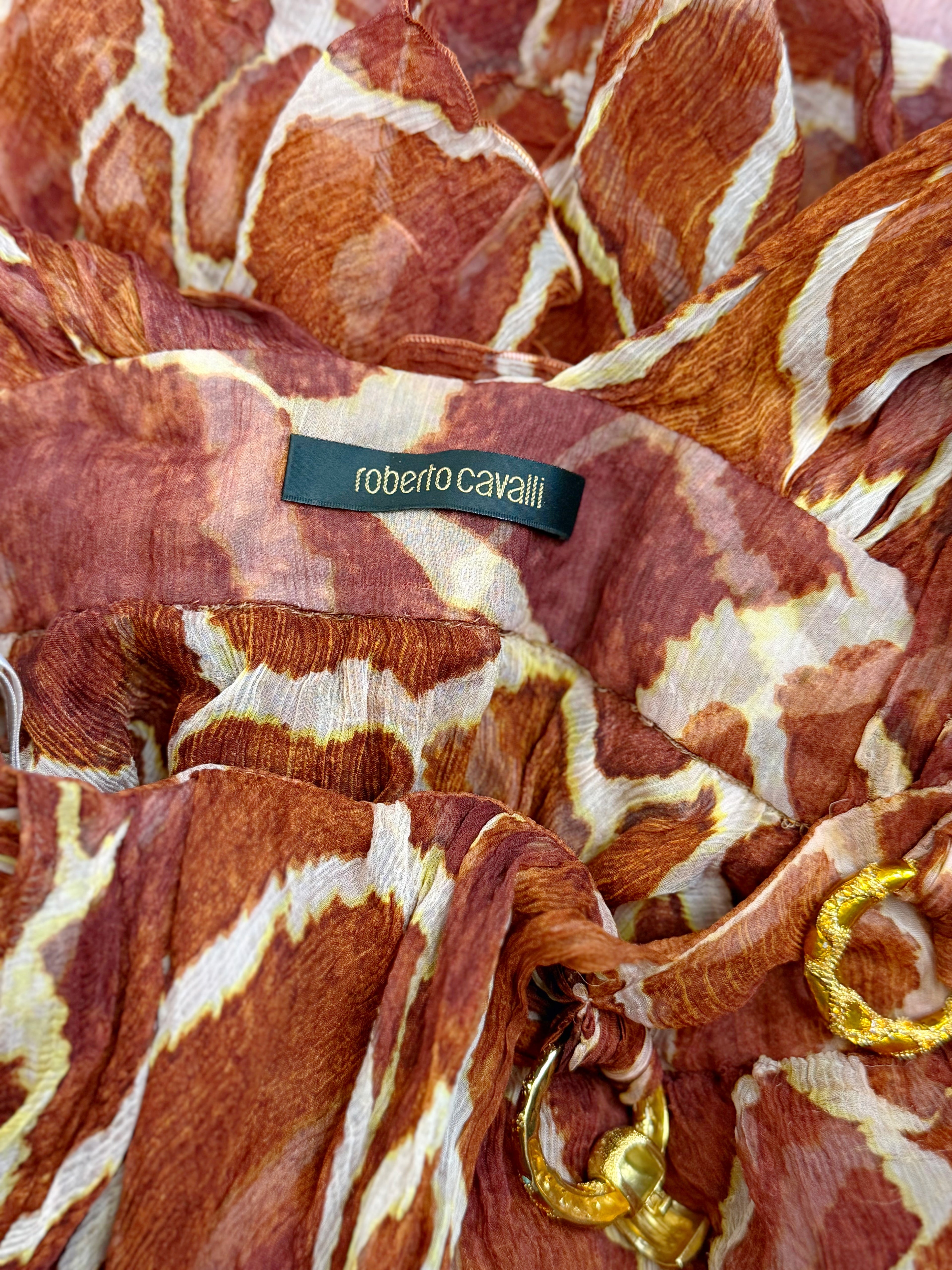 Roberto Cavalli Silk Giraffe Print Dress, SS 2006