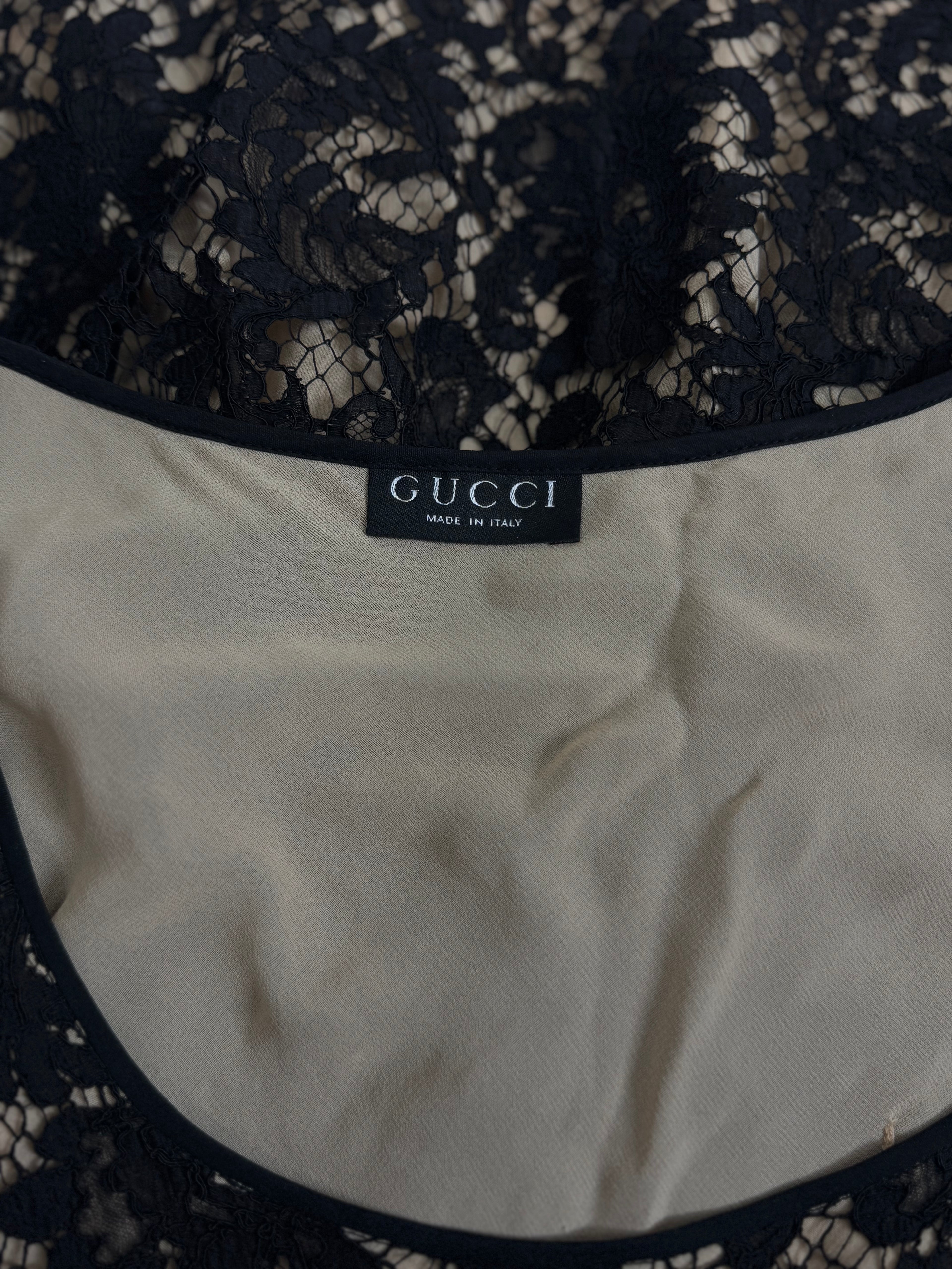 Gucci by Tom Ford Black Lace Babydoll Dress, SS 1996