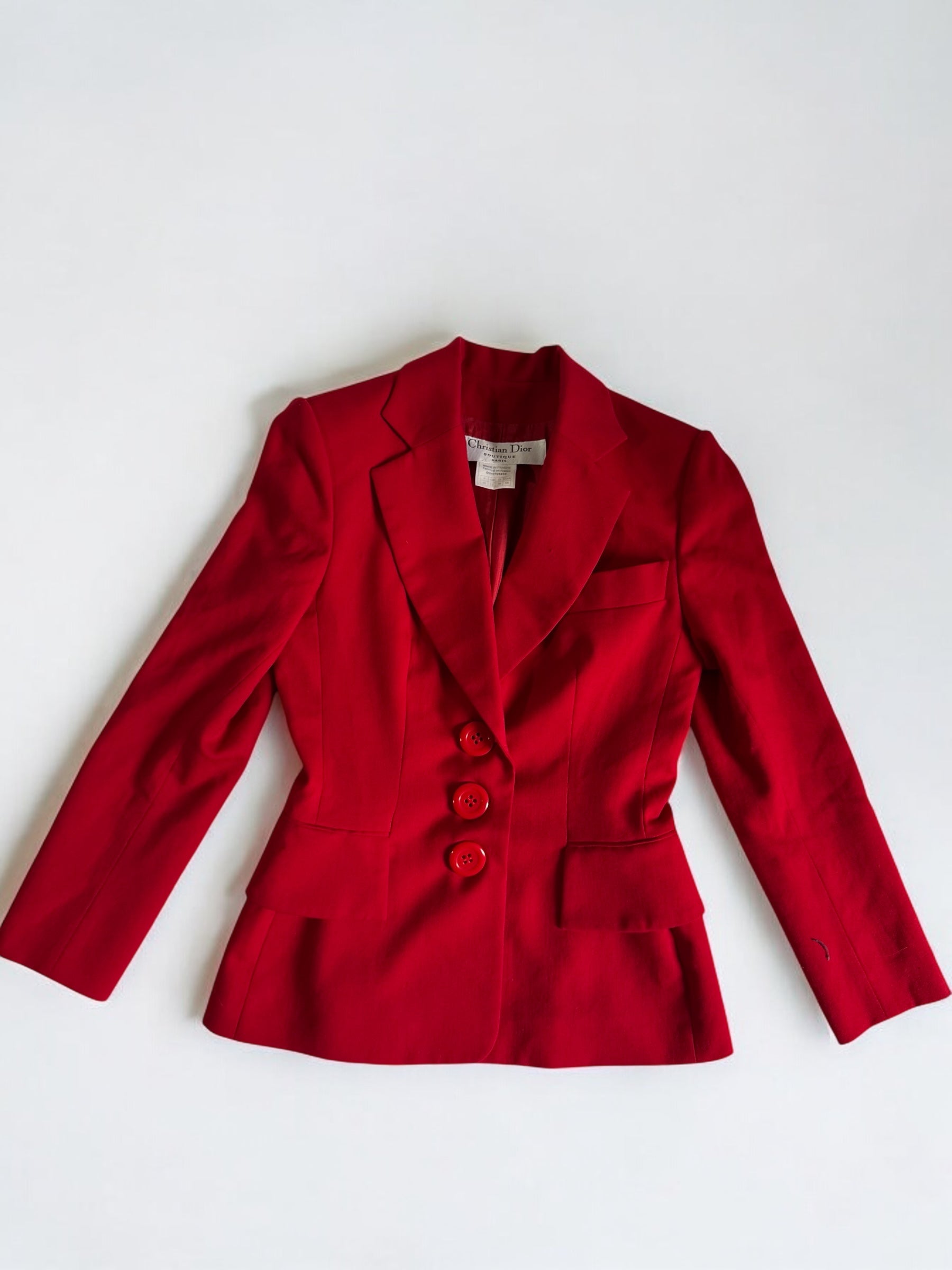 Christian Dior by Gianfranco Ferré Red Wool Blazer, FW 1996