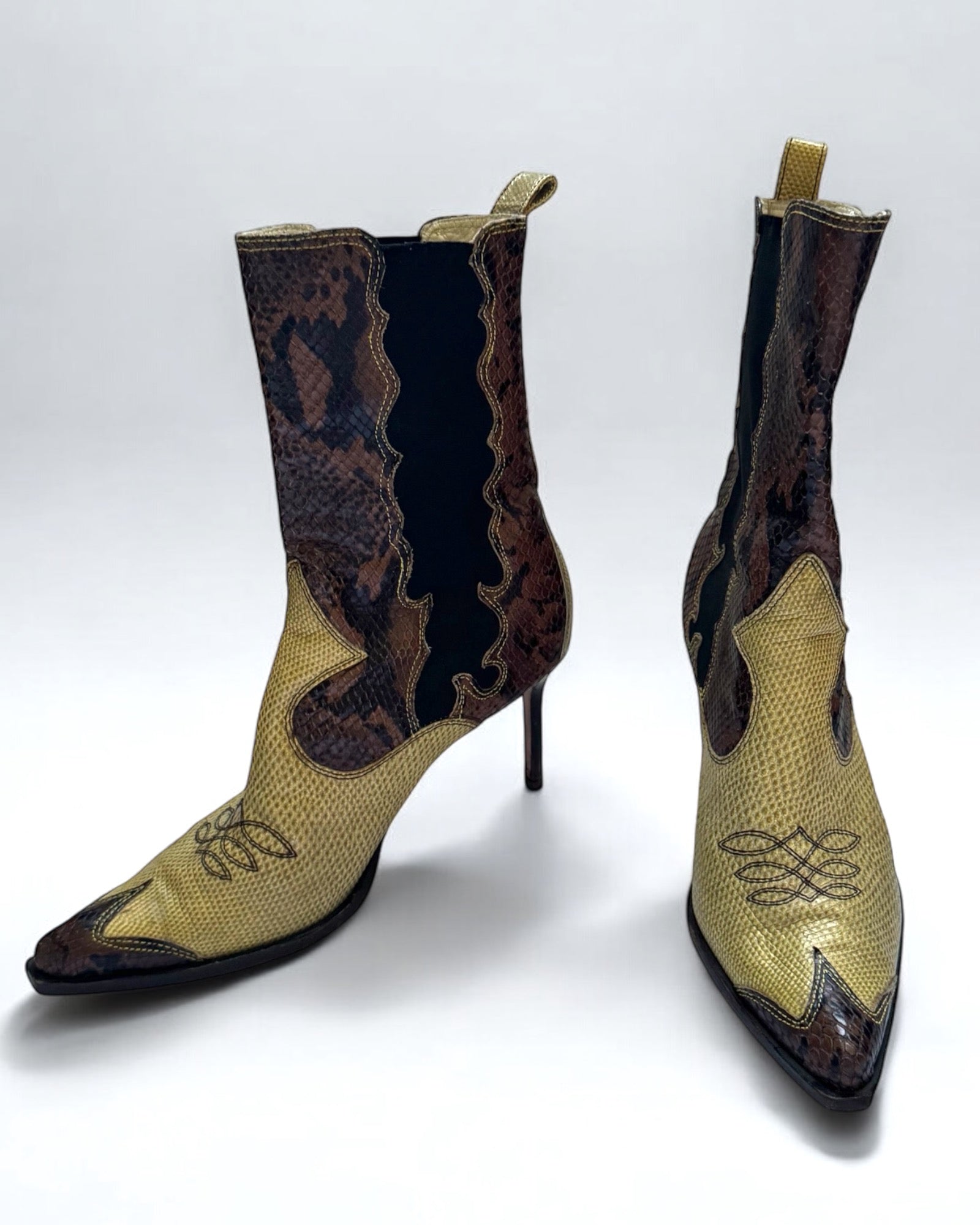 Christian Dior by John Galliano Python Cowboy Boots, FW 2001