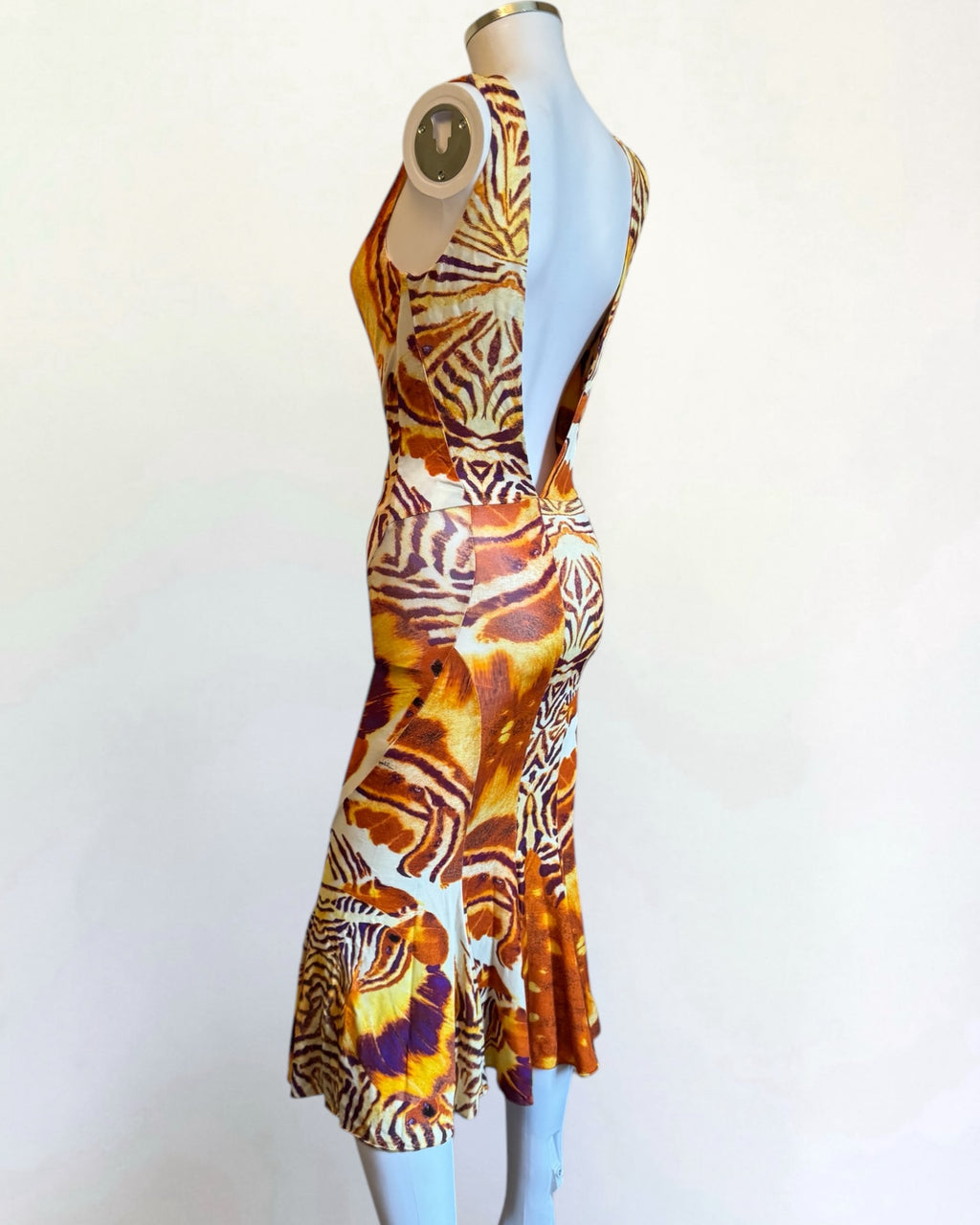 Roberto Cavalli Animal Print Midi Dress, c. 2000s
