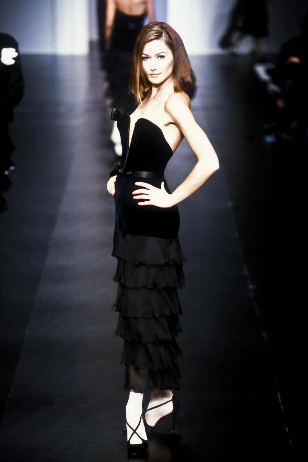 Valentino Velvet and Silk Evening Dress, FW 1995