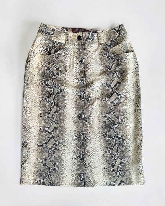 John Galliano Python Print Skirt, SS 2000