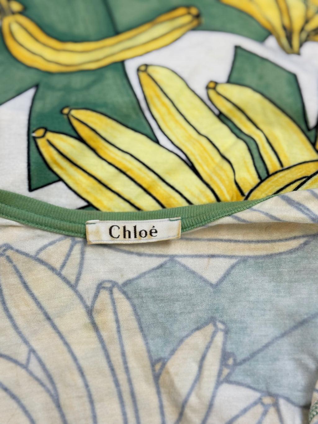 Chloé by Phoebe Philo Banana Print Top, SS 2004