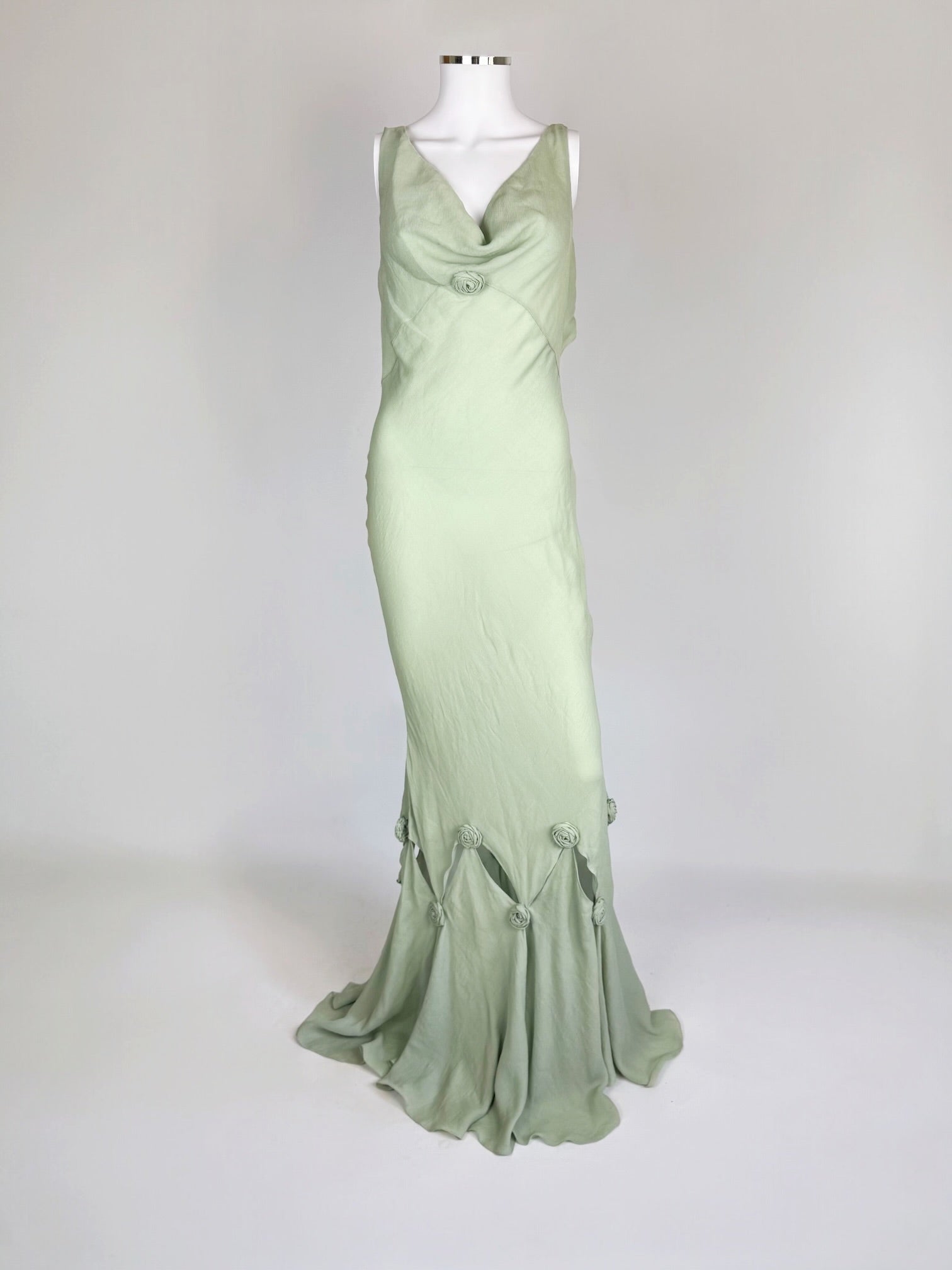 Maria Grachvogel Seafoam Green Silk Gown, c. 2006