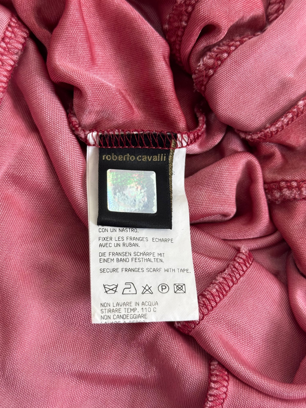 Roberto Cavalli CLASS Pink Embroidered Halter Dress, c. 2000s