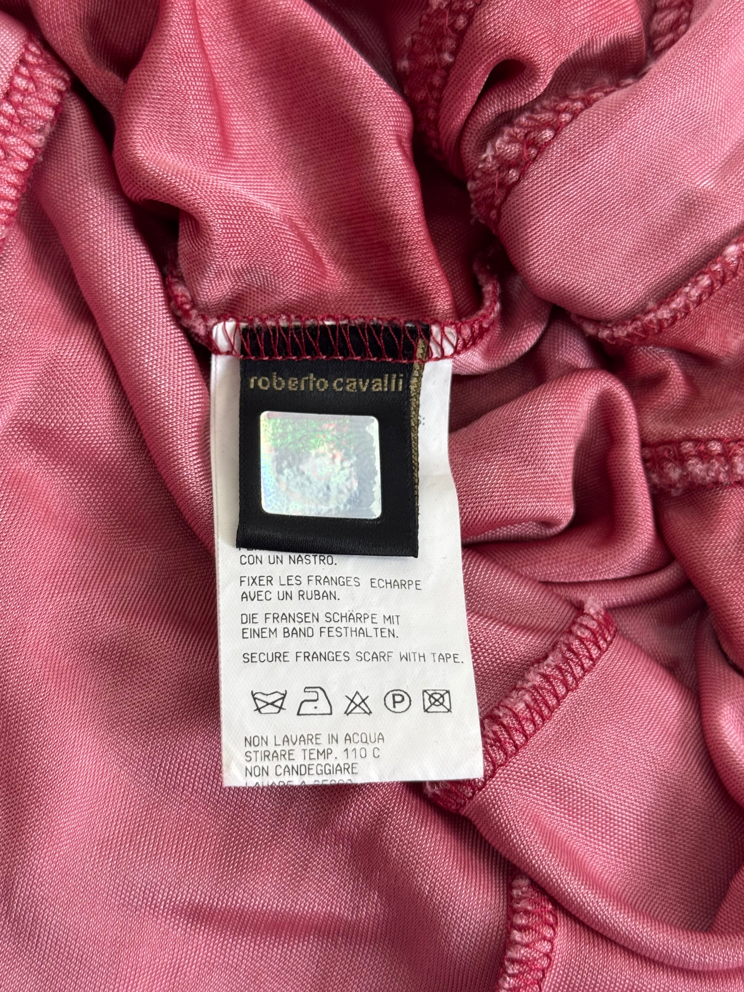 Roberto Cavalli CLASS Pink Embroidered Halter Dress, c. 2000s