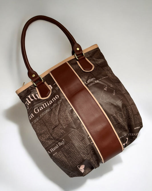 John Galliano Gazette Tote Bag, c. 2000s