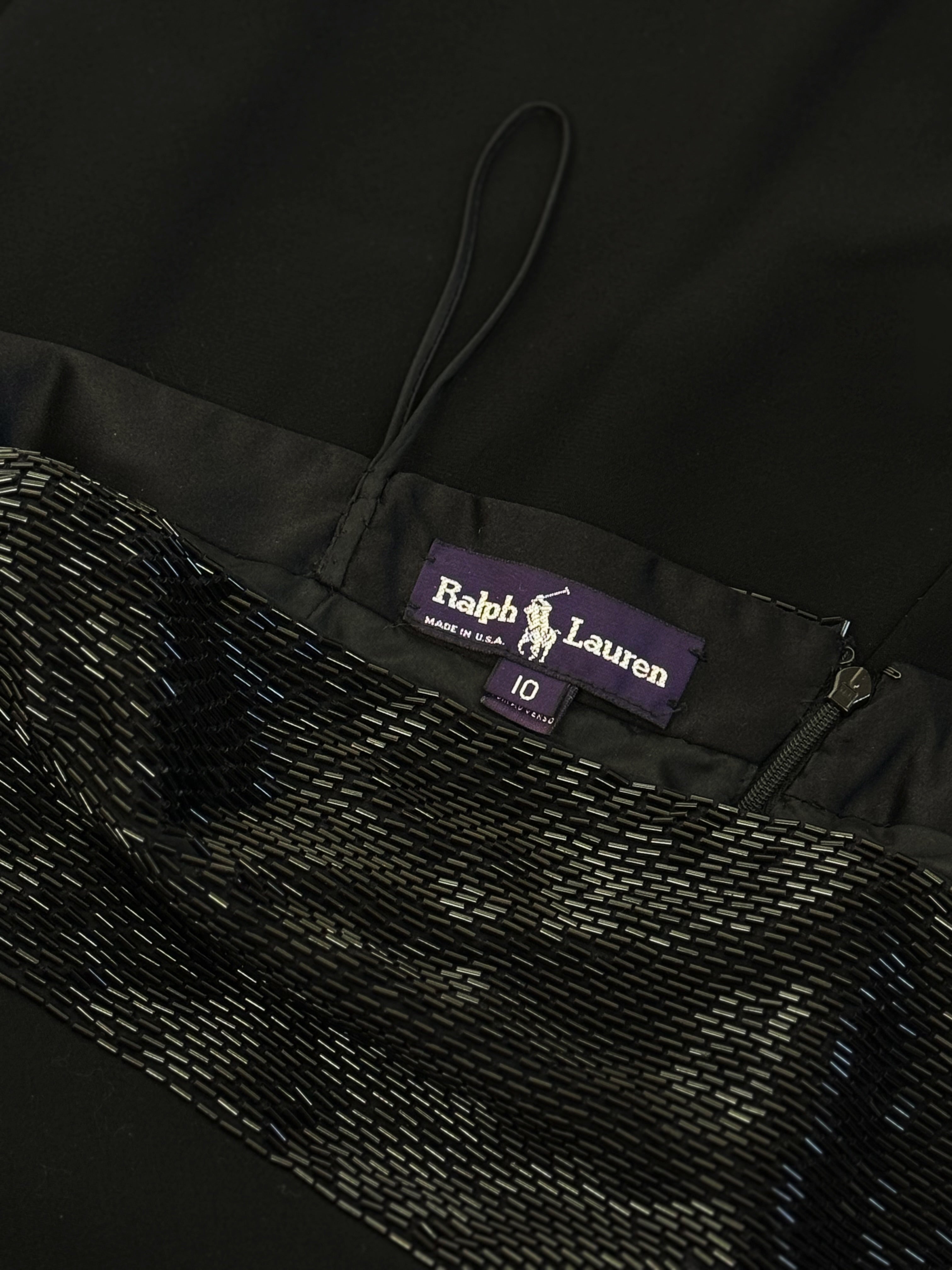 Ralph Lauren Strapless Beaded Gown, c. Late 1980s