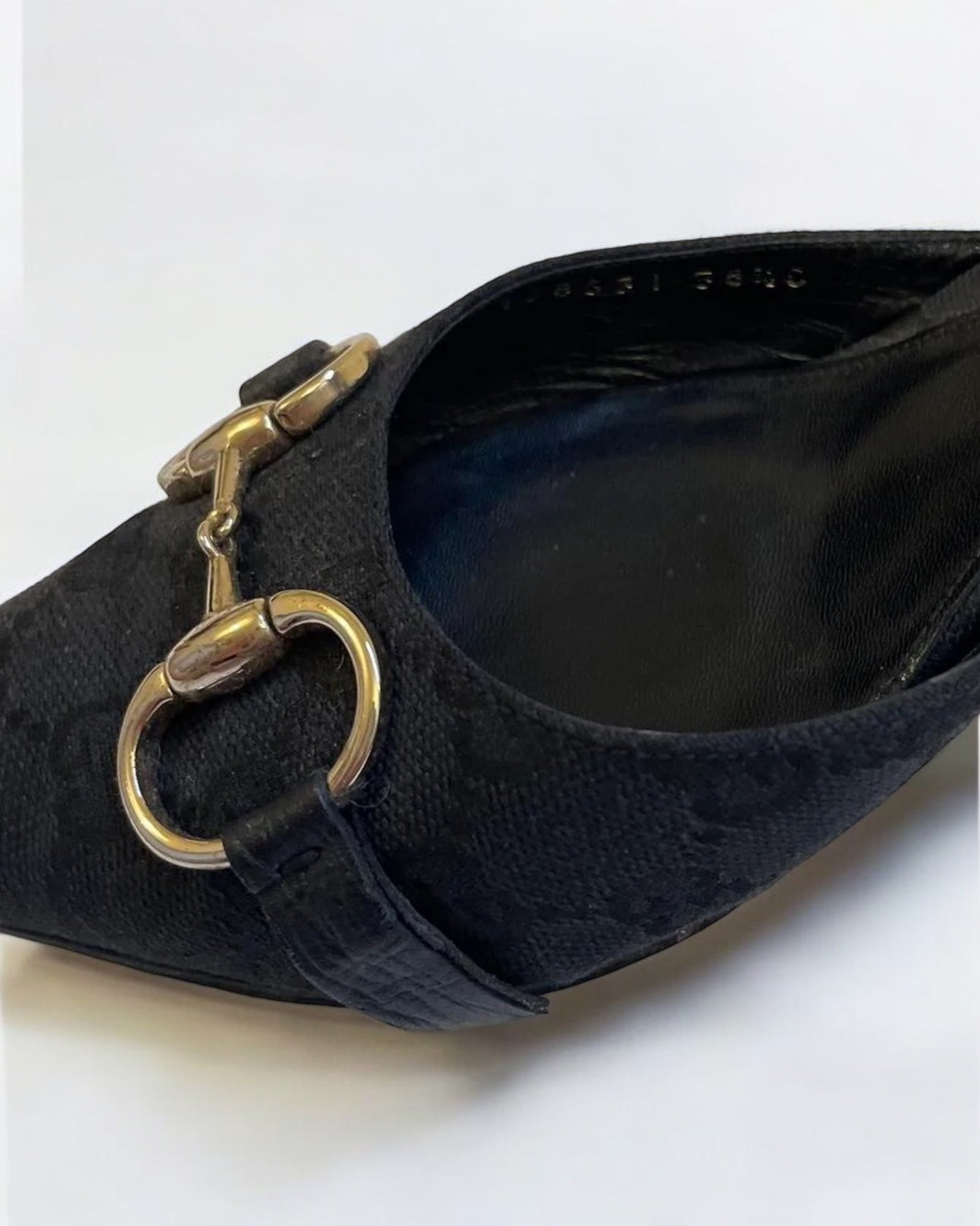Gucci Black Monogram Heels, 2005