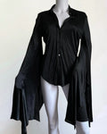 Gucci by Tom Ford Black Angel Sleeve Blouse, 2003