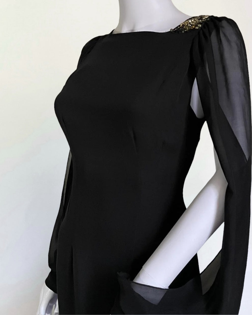 Dries Van Noten Black Silk Cocktail Dress, Contemporary