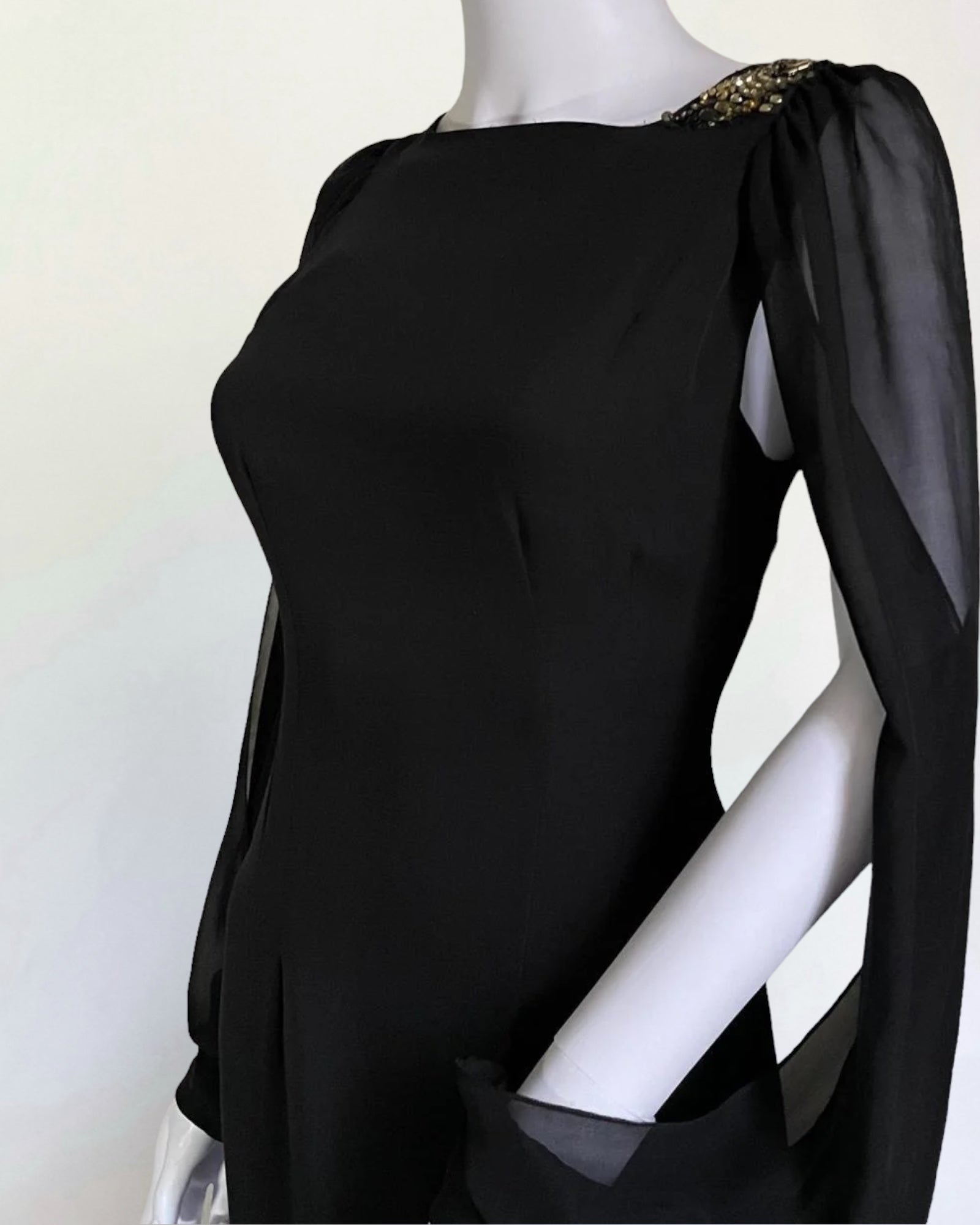 Dries Van Noten Black Silk Cocktail Dress, Contemporary