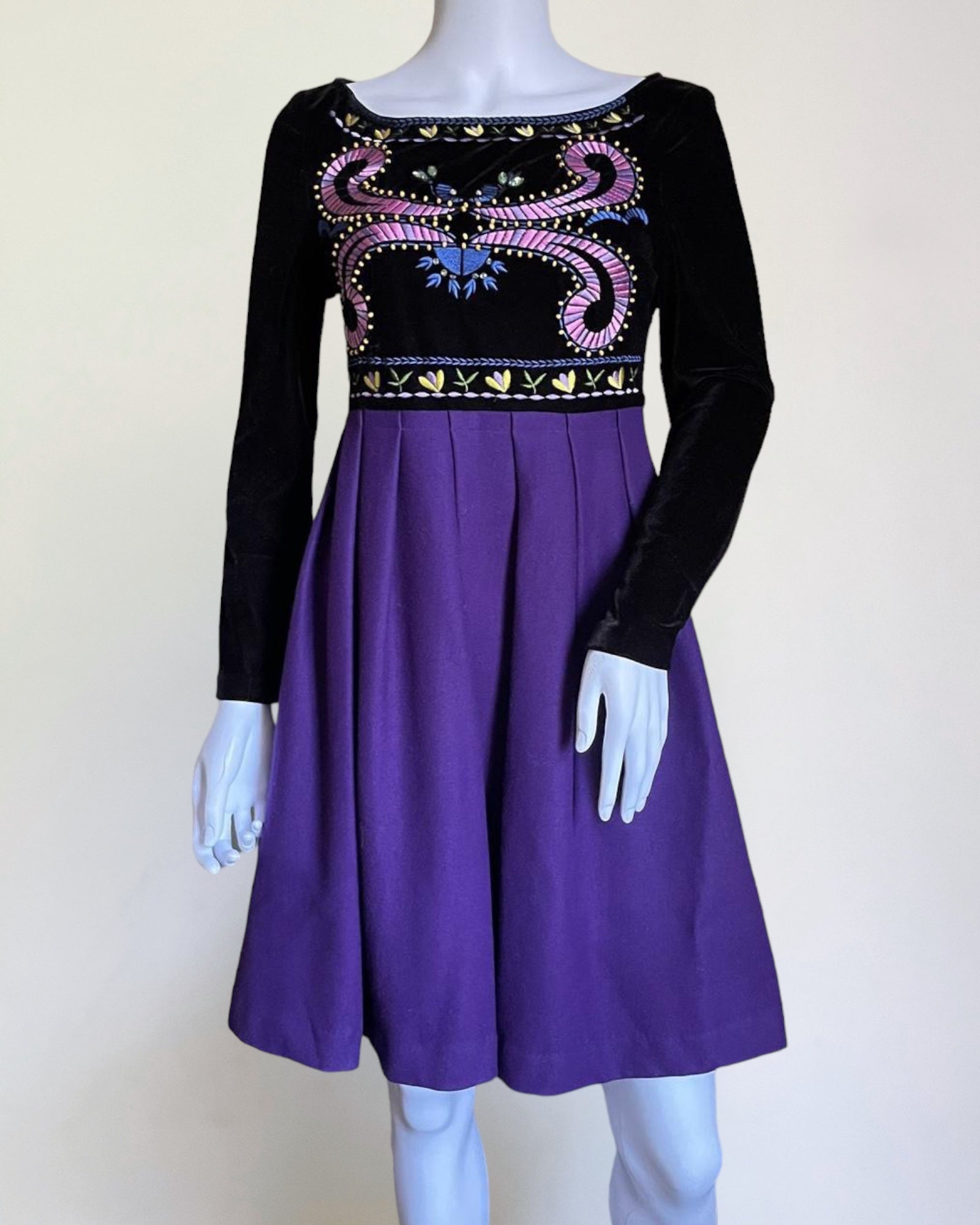 Miu Miu Wool and Velvet Dress, FW 2005