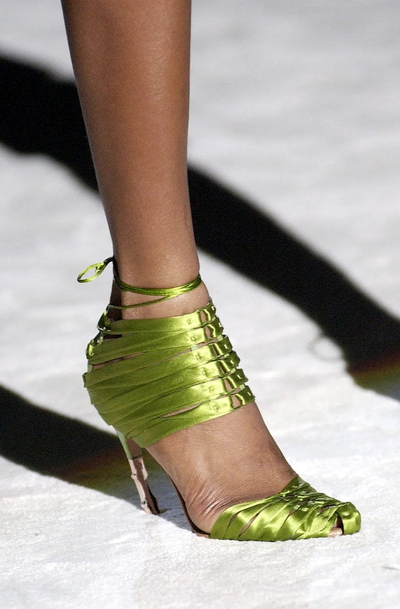 Gucci by Tom Ford Green Corset Heels, SS 2004