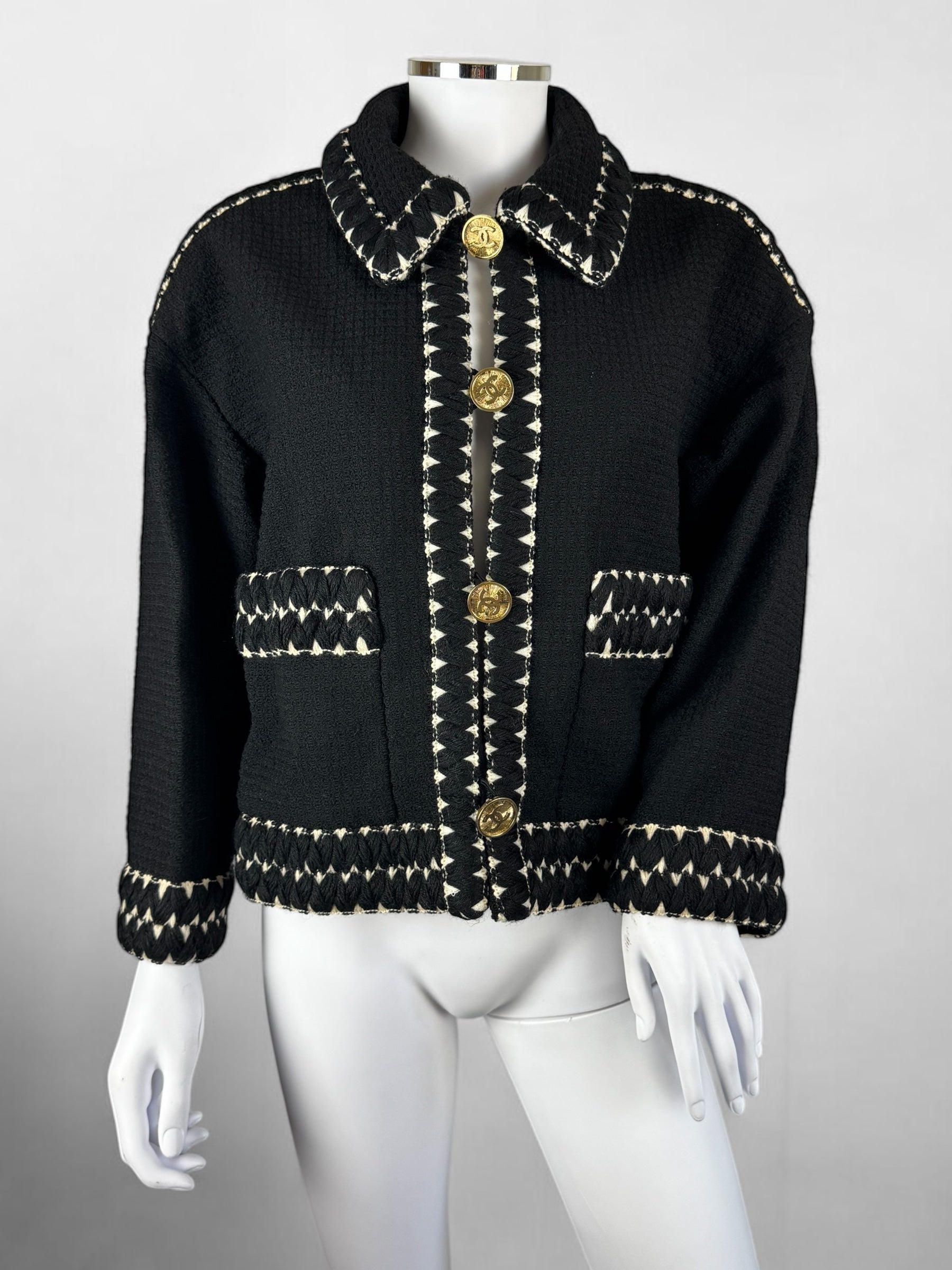 Chanel Wool Jacket with Silk Jewel Lining, FW 1990