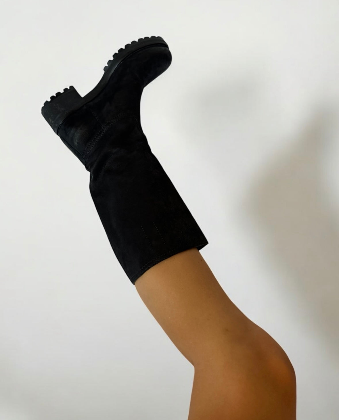 Prada Black Leather Mid Calf Boots, c. 2000s