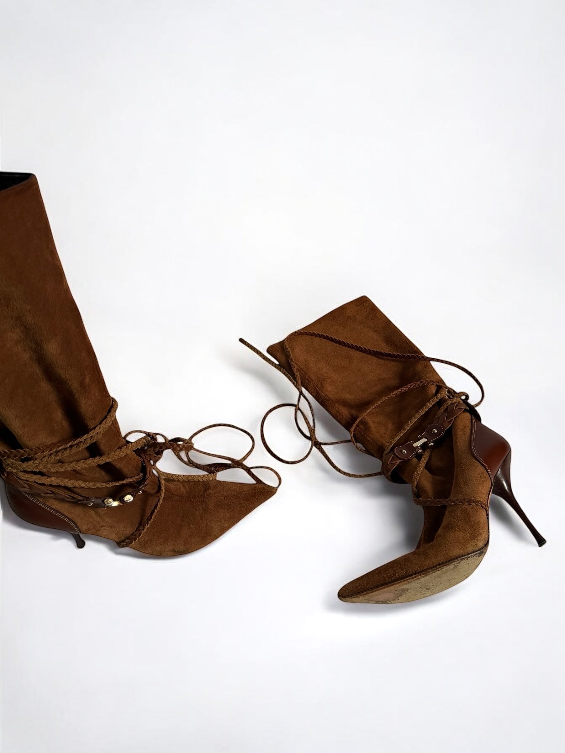 Gucci Tan Suede Western Boots, c. 2000s