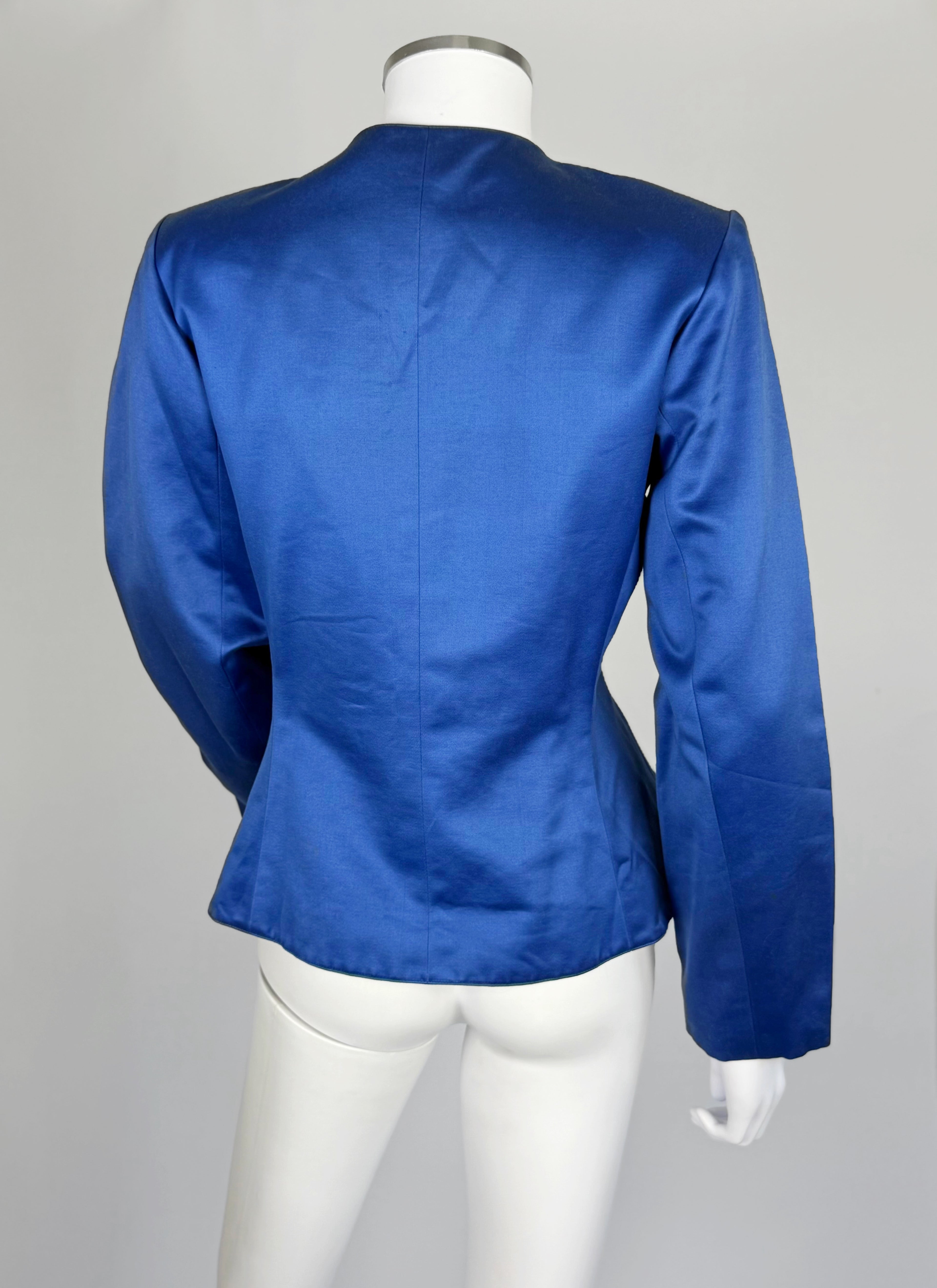 Yves Saint Laurent Rive Gauche Cotton Satin Jacket, c. Late 1980s