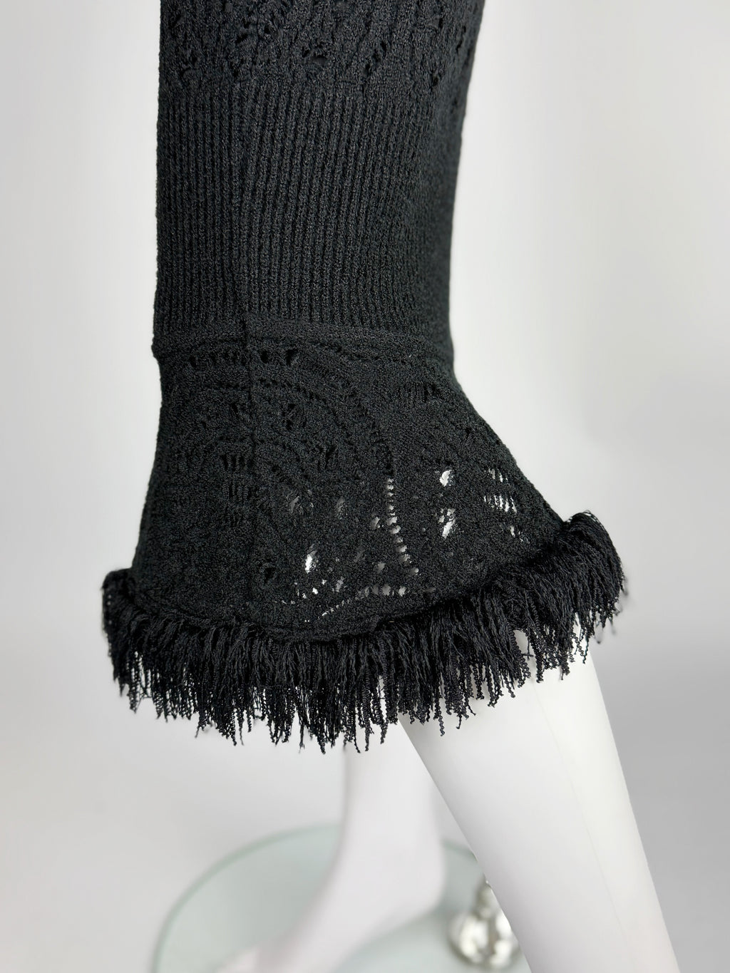 John Galliano Black Knit Skirt, FW 1998