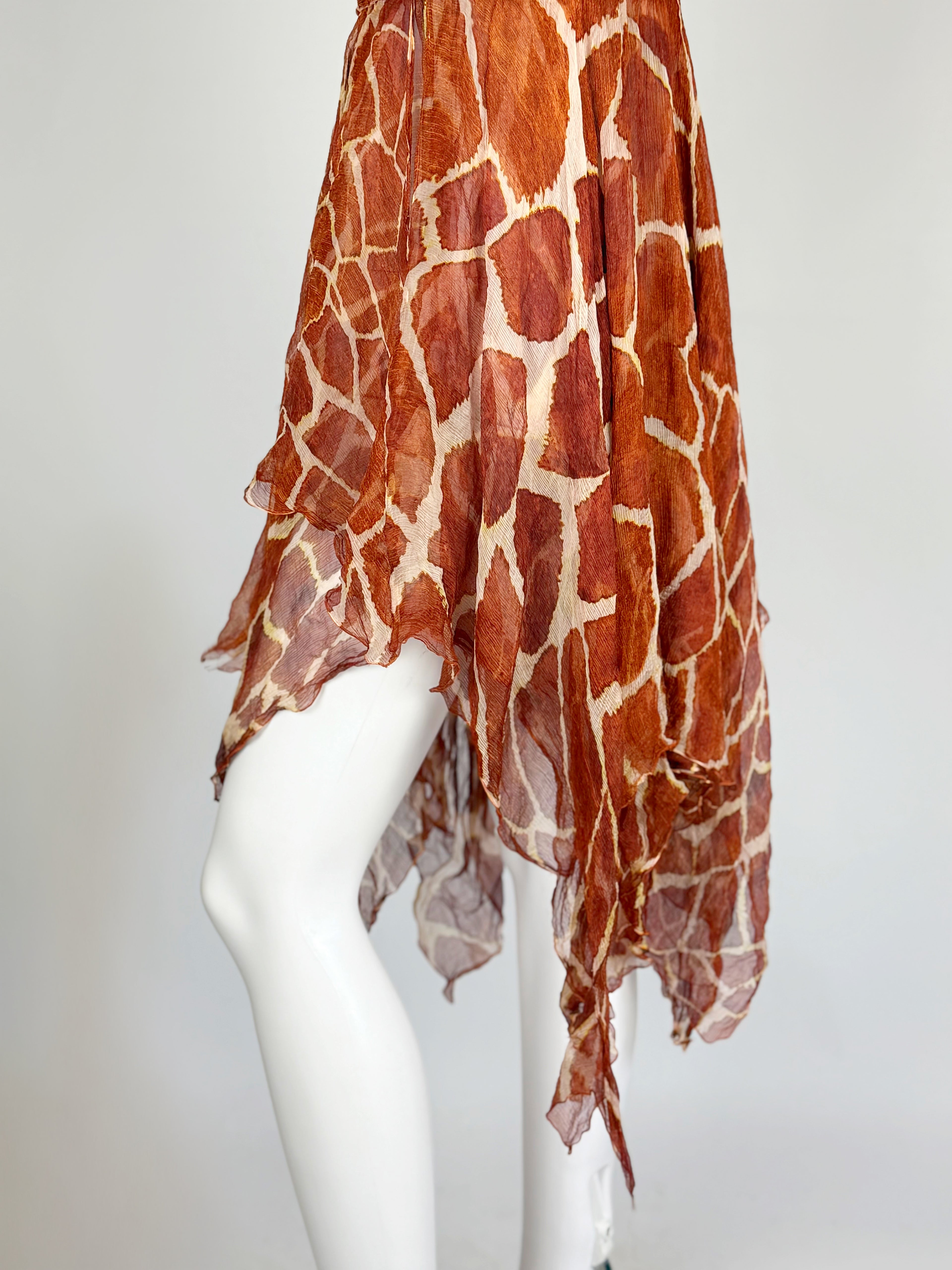 Roberto Cavalli Silk Giraffe Print Dress, SS 2006