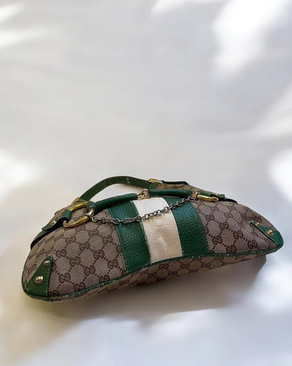 Gucci by Tom Ford Monogram Web Reins Horesbit Bag, c. 2000s