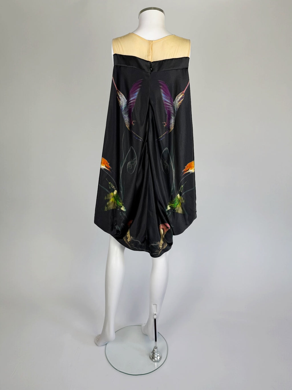 Alexander McQueen Silk Hummingbird Dress, 2008