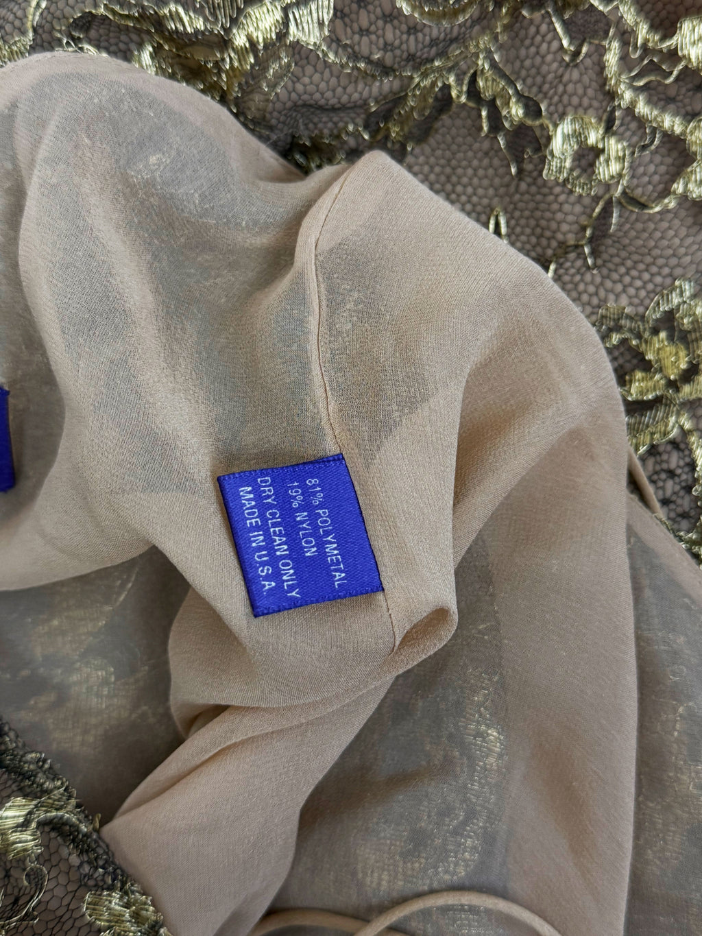 Ralph Lauren Gold Lace Gown, FW 1996