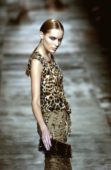 Yves Saint Laurent by Tom Ford Leopard Knit Vest, SS 2002