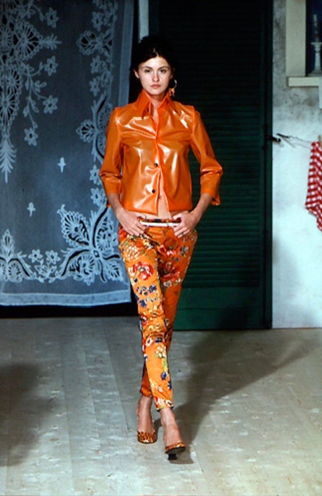 Dolce & Gabbana Orange Floral Trousers, FW 1999