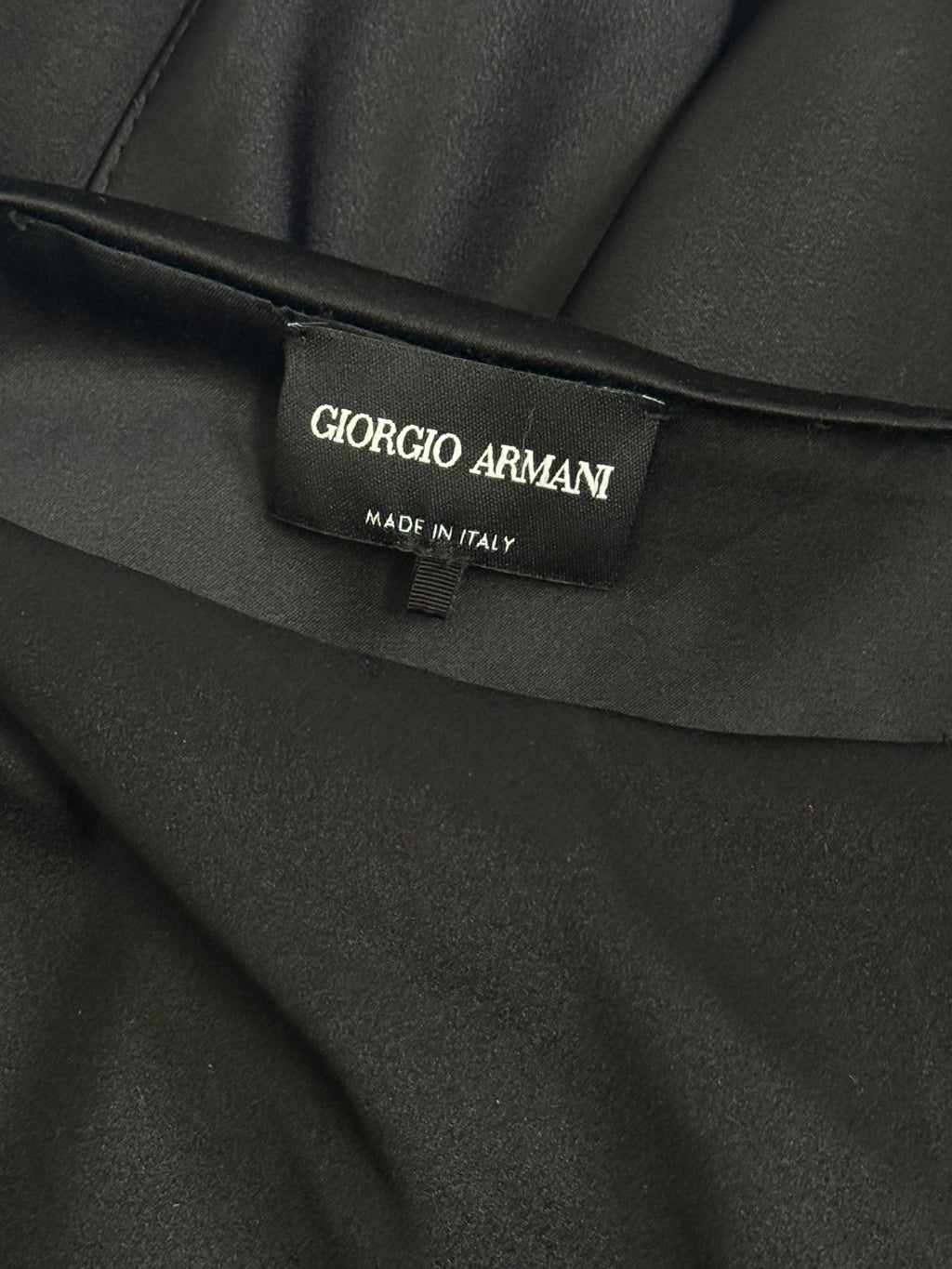 Giorgio Armani Satin Gown w Embellished Sleeves, FW 2017