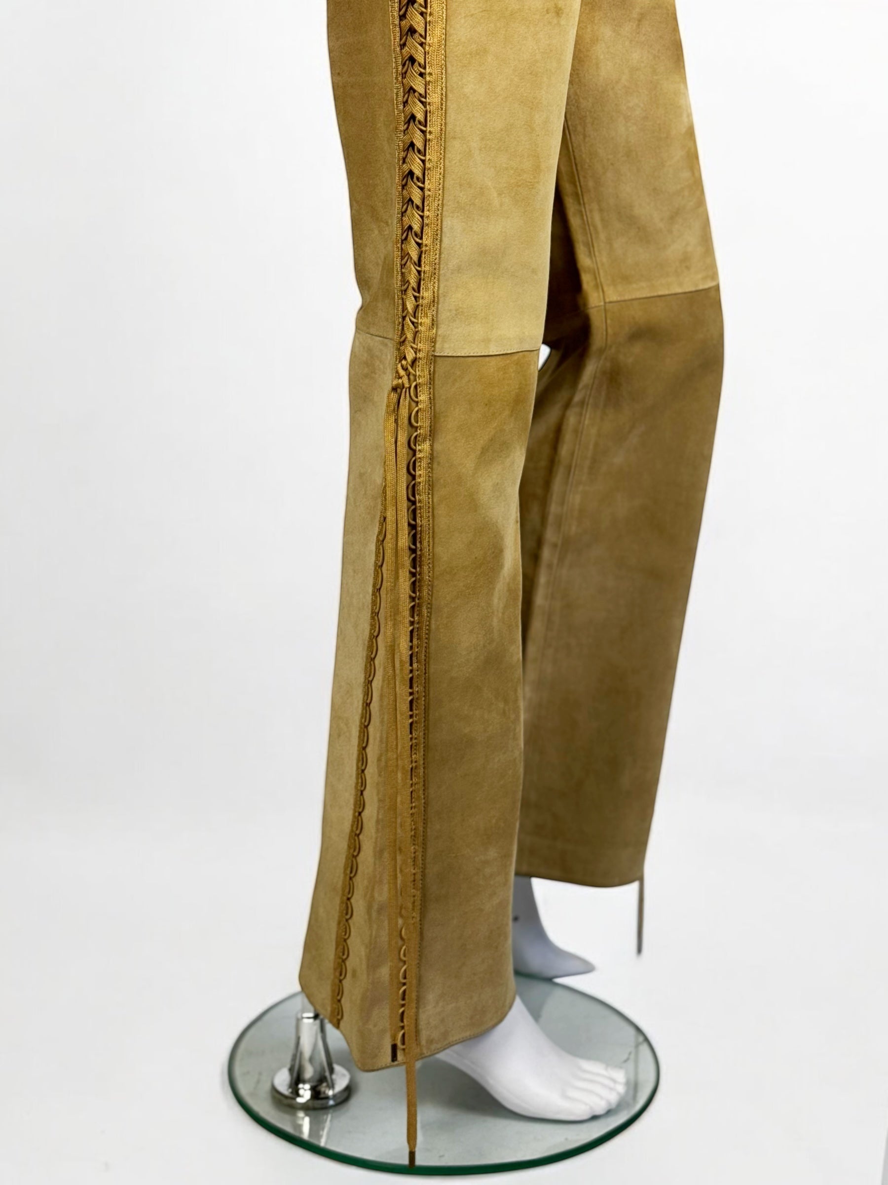 Christian Dior by John Galliano Lace Up Suede Trousers, FW 2002