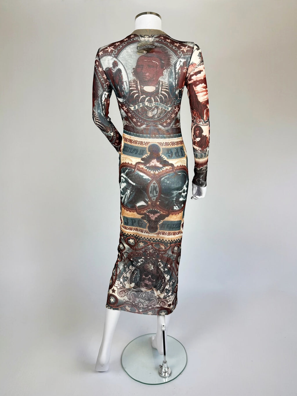 Jean Paul Gaultier Graphic Mesh Dress, c. Early 2000s