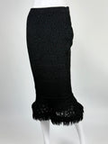 John Galliano Black Knit Skirt, FW 1998