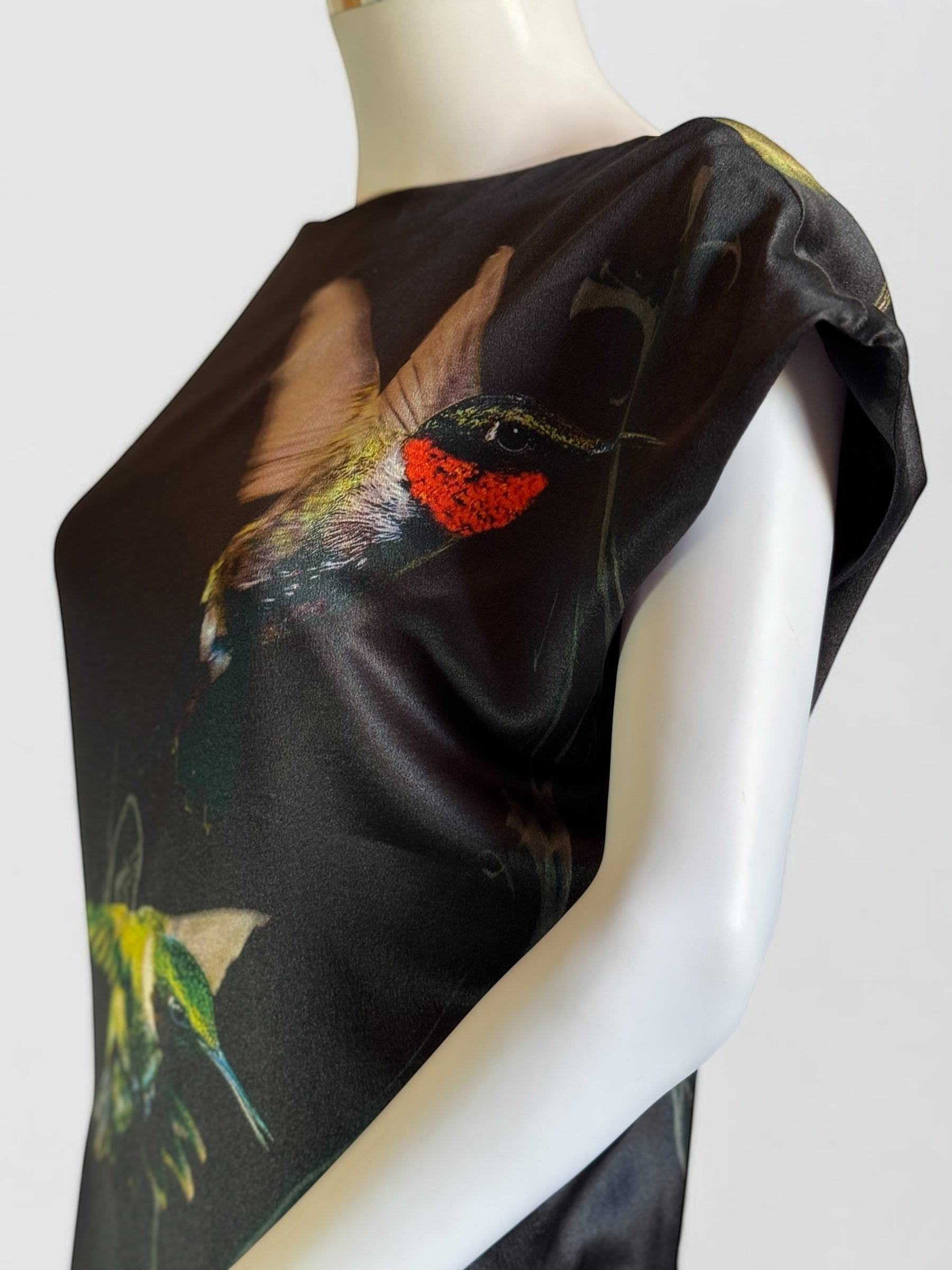 Alexander McQueen Silk Hummingbird Dress, 2008