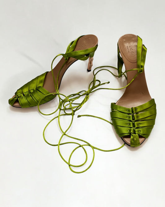 Gucci by Tom Ford Green Corset Heels, SS 2004