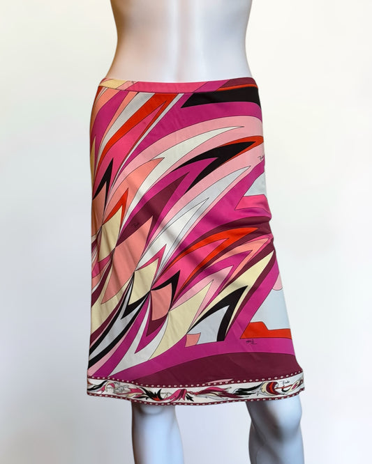 Emilio Pucci Pink Printed Skirt, c. 2000s