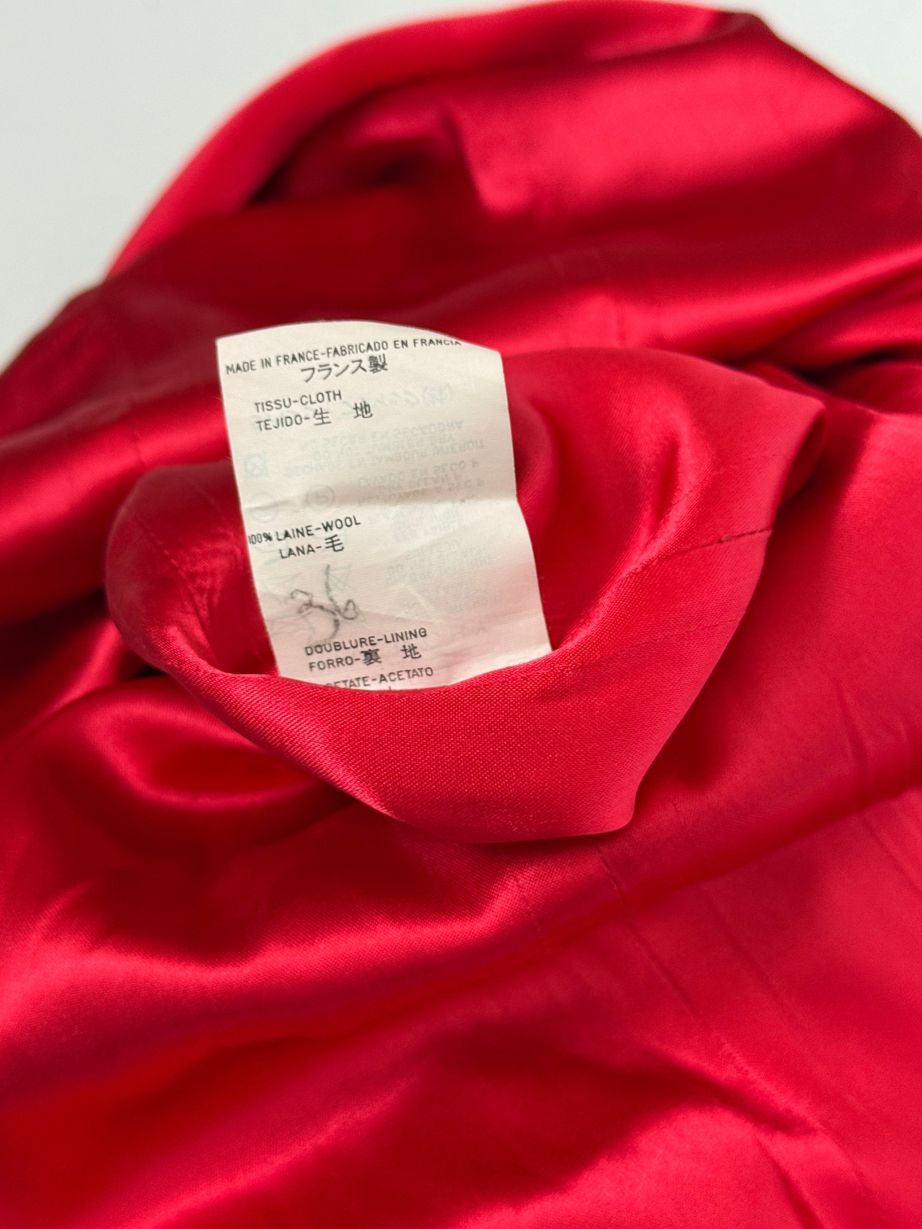 Givenchy by Alexander McQueen Red Wool Dress, FW 1997