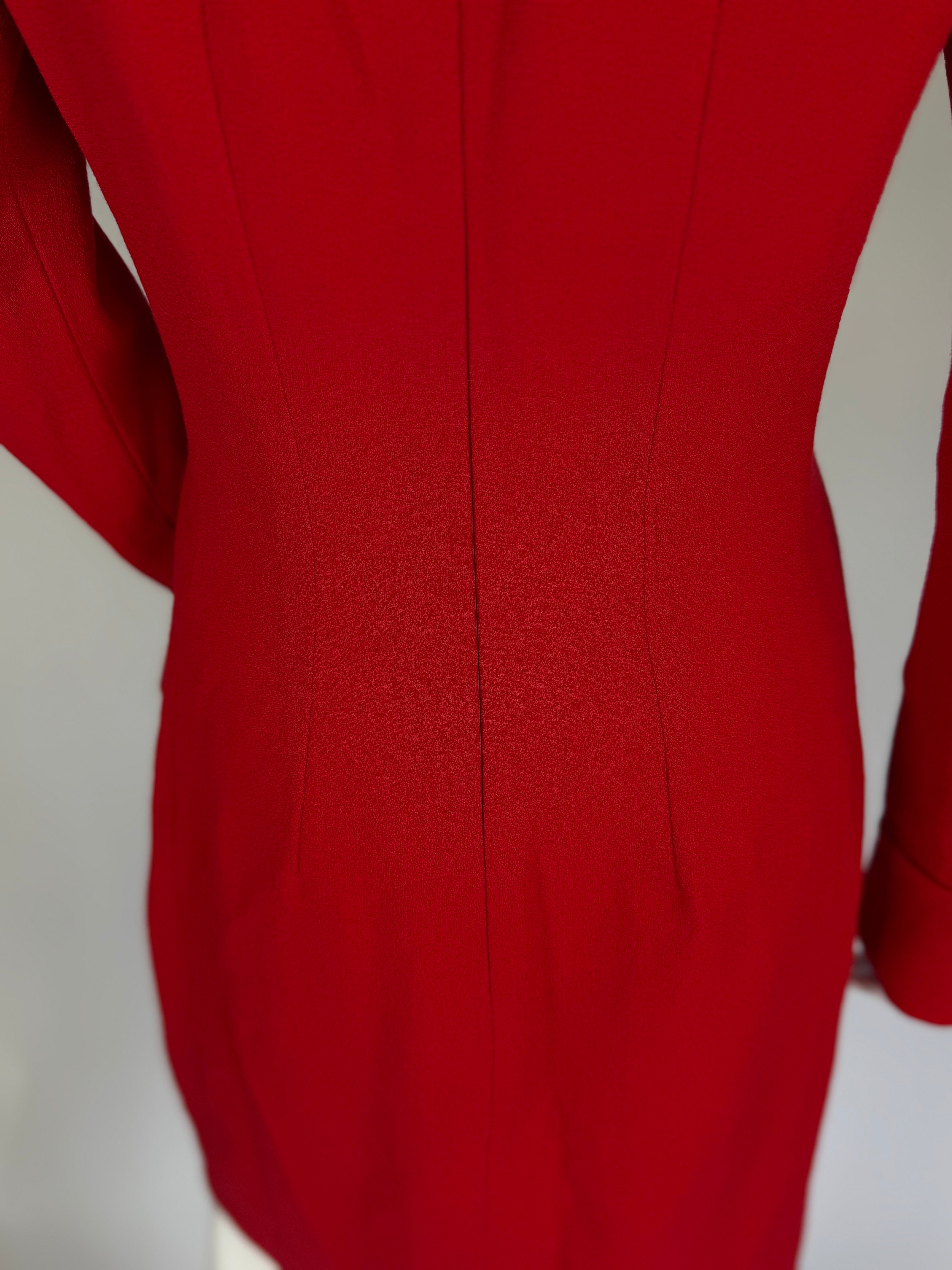 Givenchy by Alexander McQueen Red Wool Dress, FW 1997