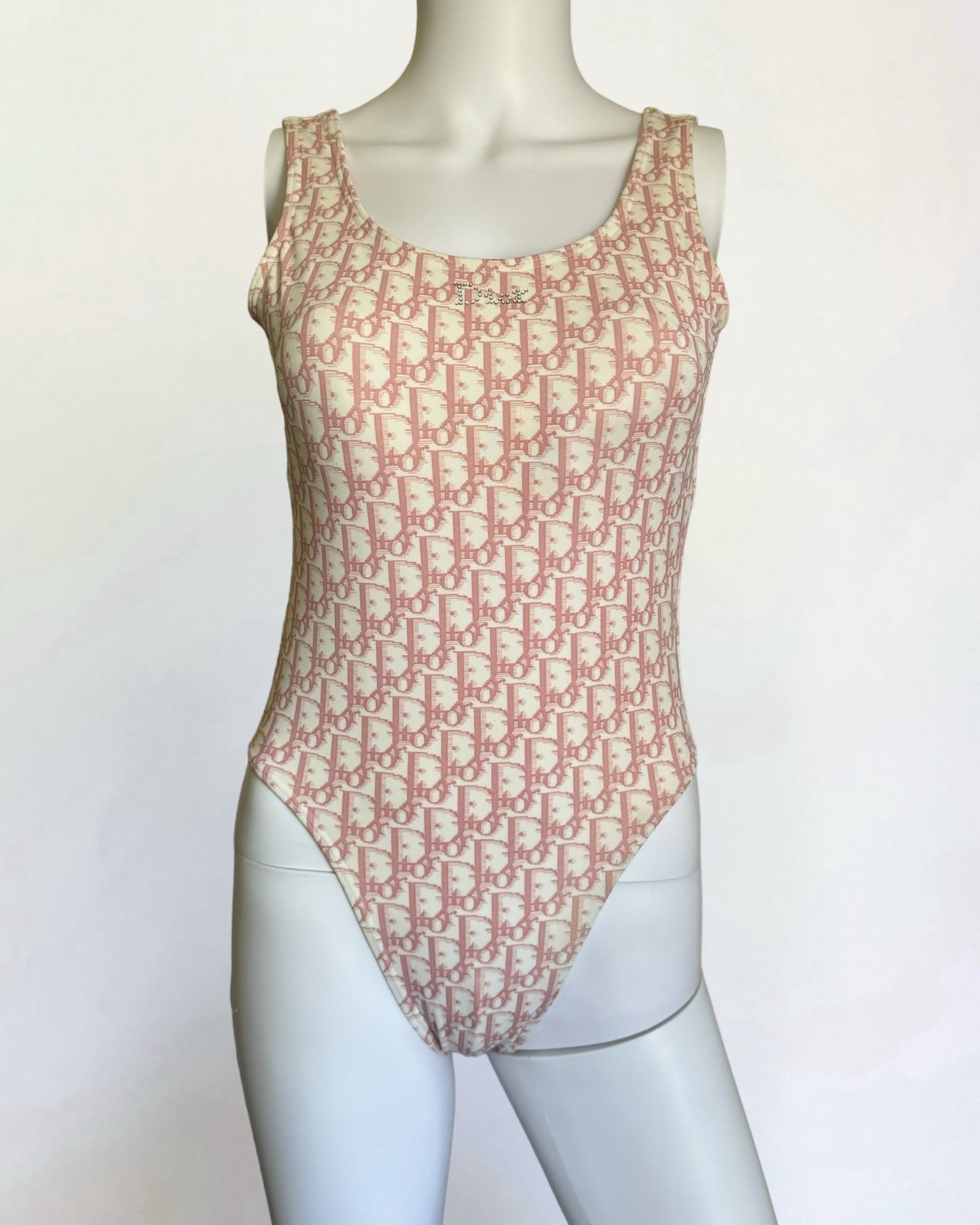Christian Dior by John Galliano Pink Monogram Swimsuit, 2004