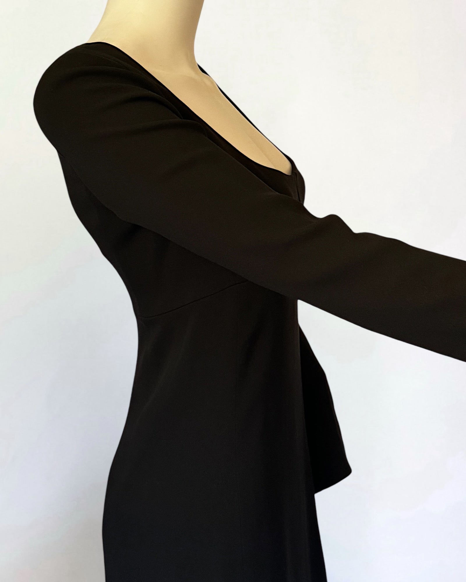 Prada Black Silk Sheath Dress, c. Late 1990s