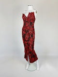 Bob Mackie Red Sequin Grapevine Dress, SS 1989