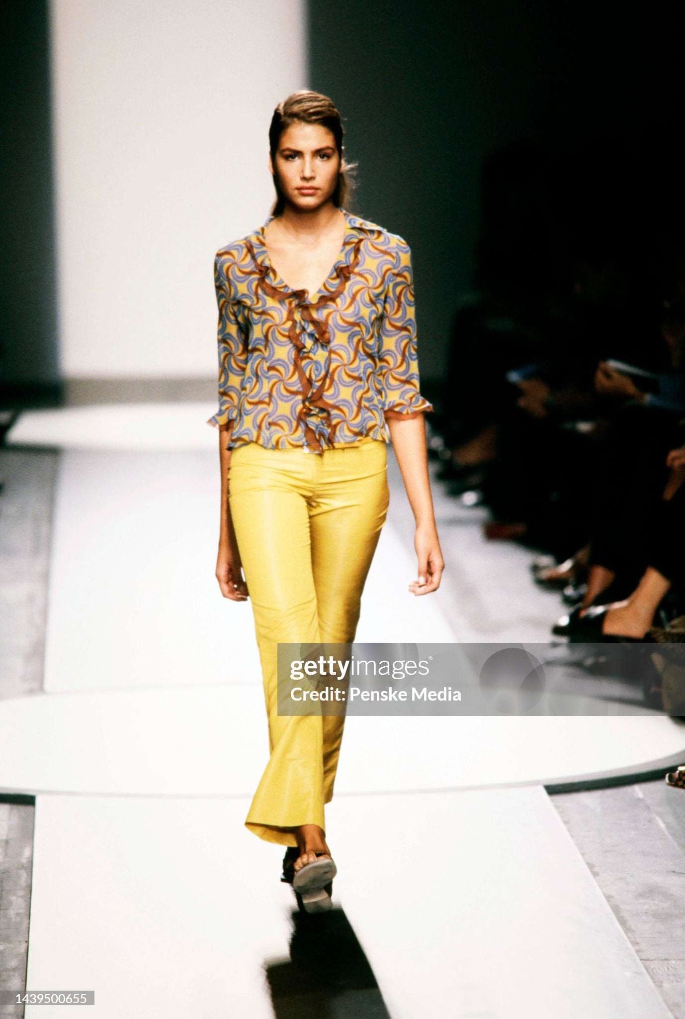 Alberta Ferretti Silk Printed Blouse and Skirt Set, SS 2000